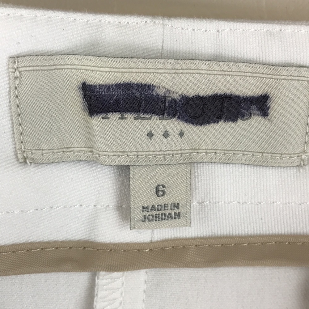 TALBOTS Cropped White Pants NWT - Picture 9 of 12